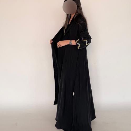 Yellow X black abaya