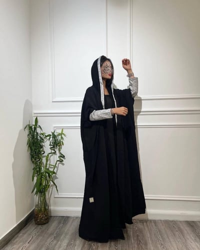 Gray X black jakar abaya