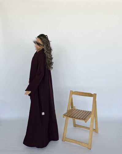 burgundy abaya