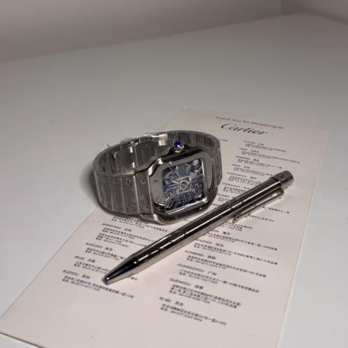 طقم ساعه كارتير مكشوف وقلم كارتير