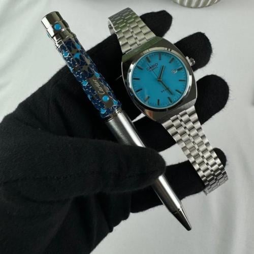 طقم ساعه كاسيو وقلم كارتير