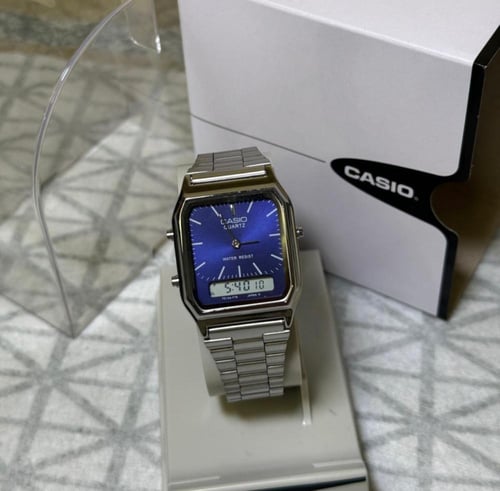 كاسيو دبل تايم ازرق