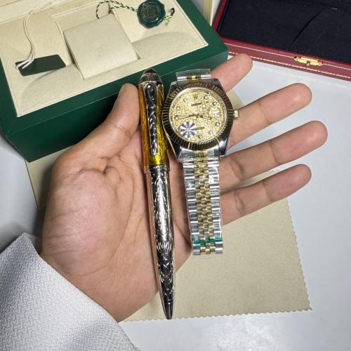 طقم ساعة رولكس وقلم كارتير