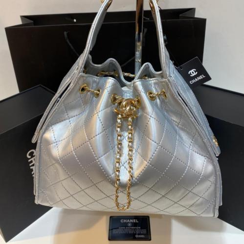 شنطة شانيل سلة فضي