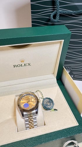 رولكس ديت جست جامبو اطار ذهبي