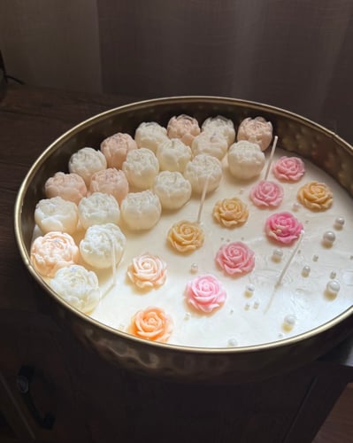 شمعة صحن كبير معطرة