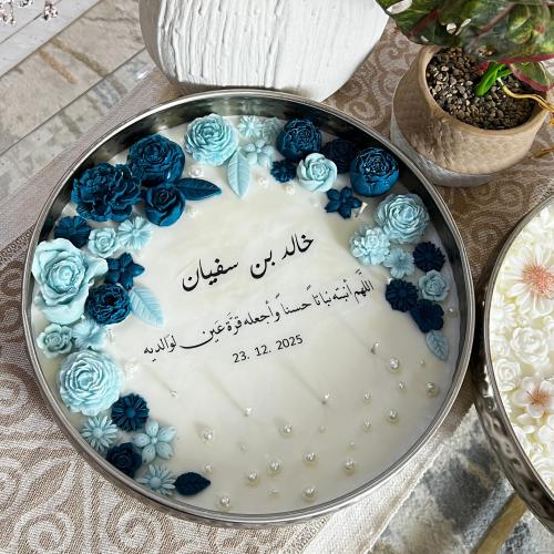 شمعة استقبال مولود الالوان من اختيارك