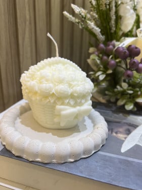 شمعه سلة الورد