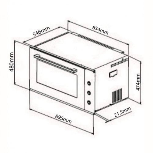 فرن بلت ان ماستر جاز 90*50 سم كهرباء O94E9MX
