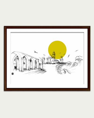 لوحة مسجد الجزيرة