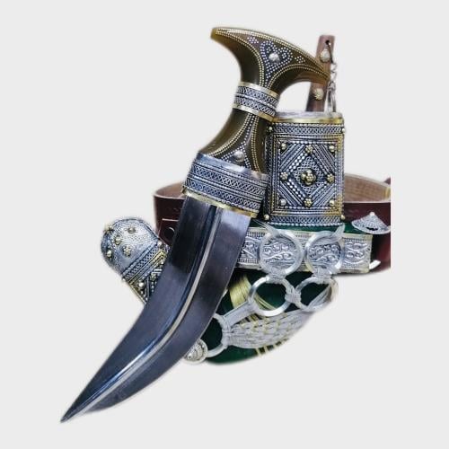 خنجر حك زراف معرق معدن مقاس 5