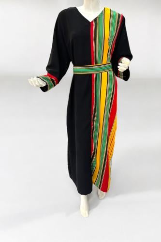 فستان شعبي مع حزام