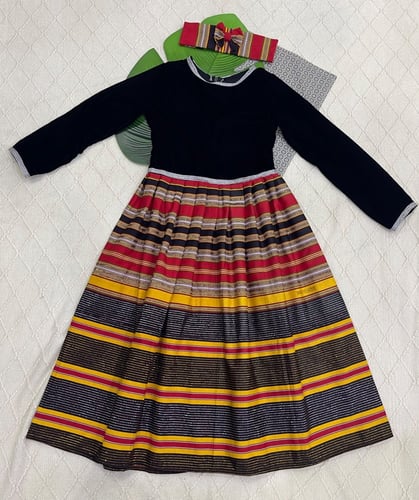 فستان شعبي+ربطة