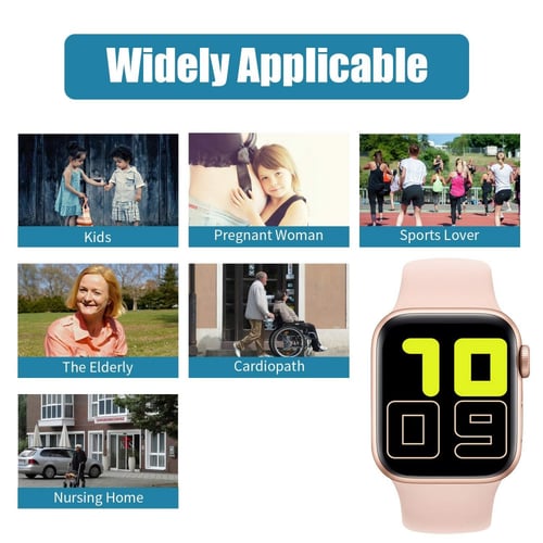 ساعة ذكية شبيهة ابل تعمل باللمس لون اسود