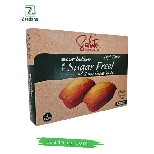 كيك بالفانيلا و ليمون خالي من السكر 4 قطع