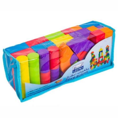 مجموعة المكعبات الاسفنجية باشكال هندسية 50 قطعة