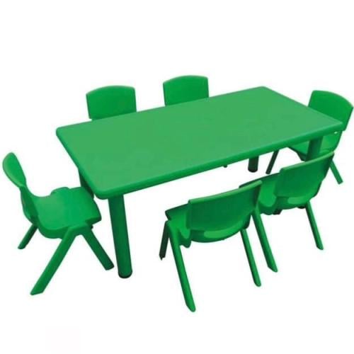 طقم طاولة مستطيلة 120*60*50-55cm( مع 6 كراسي كبيرة...