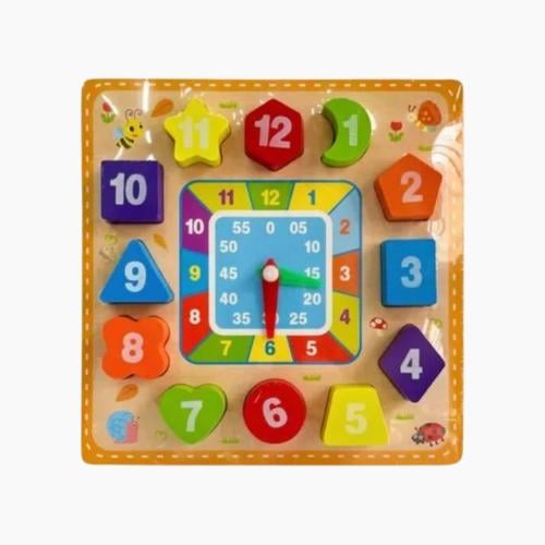 ساعة نظم الارقام الخشبية