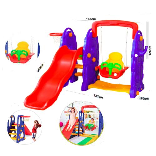 مجموعة اللعب المتكاملة زحليقة و مرجيحة بلاستيكية ل...