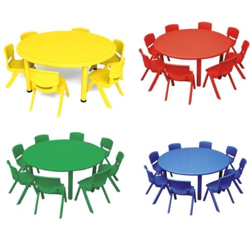 طاولة دائرية مع 6 كراسي ( كبير )