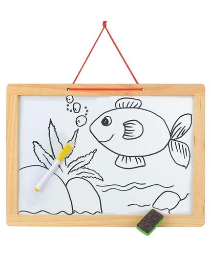 سبورة بوجهين سبورة بيضاء و سوداء " طباشير " قابلة...