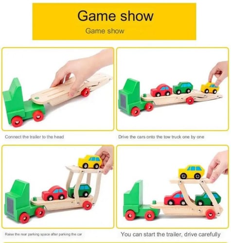 شاحنة السيارات الخشبية