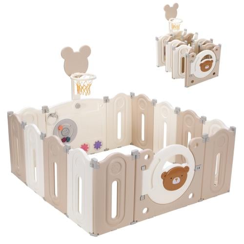 محبس اللعب قابل للطي - مع كرة سلة