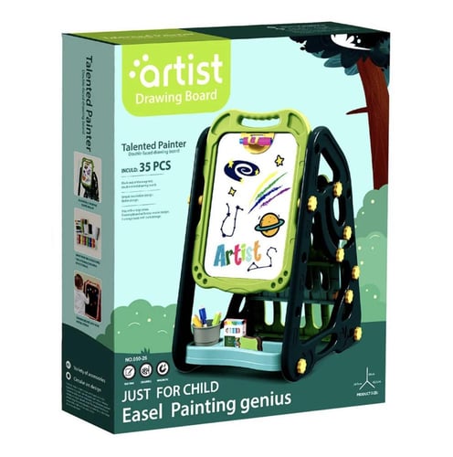 سبورة بوجهين متكاملة - 35 قطعة