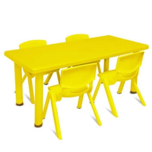 طقم طاولة مستطيلة 120*60*50-55cm ( مع 4 كراسي كبير...