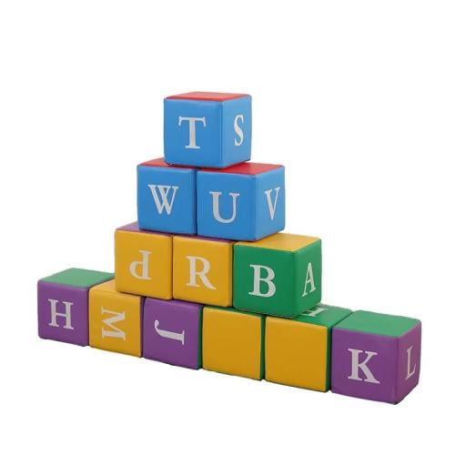 مكعبات الانشطة الاسفنجية حروف انجليزية 6 قطع ملونة