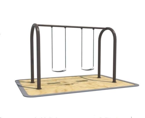 مراجيح اعمدة مثلث مقعدين للساحات الخارجية و الحدائ...