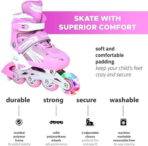 حذاء سكيت الاصلي ( كبير ) 3 عجلات بصف واحد