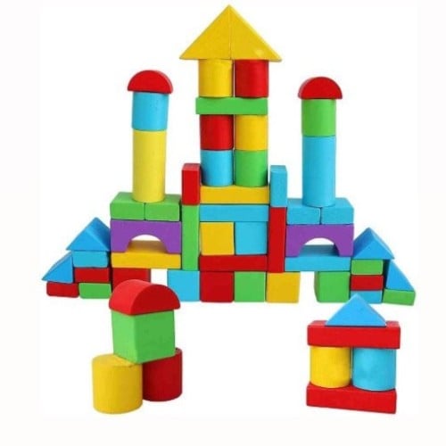 سطل مكعبات خشبية 105 قطع