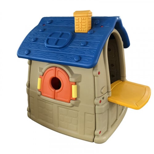 كوخ كلاسيك كبير ازرق