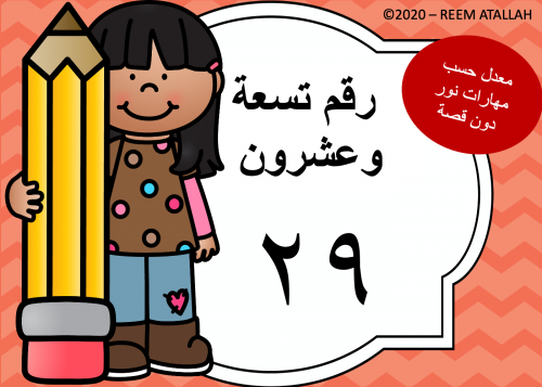 عرض بوربوينت للاطفال عن الارقام جاهز مميز لرقم 29