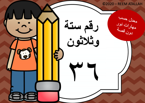 عرض بوربوينت للاطفال عن الارقام جاهز مميز لرقم 36
