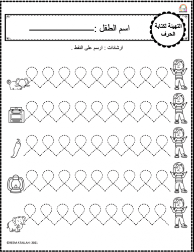 اوراق عمل حرف الفاء (ف) الحروف العربية للاطفال وال...