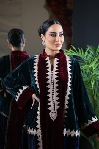 جلابيه مخمل مطرز