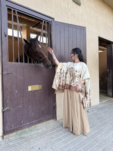 جلابيه حرير قطعتين
