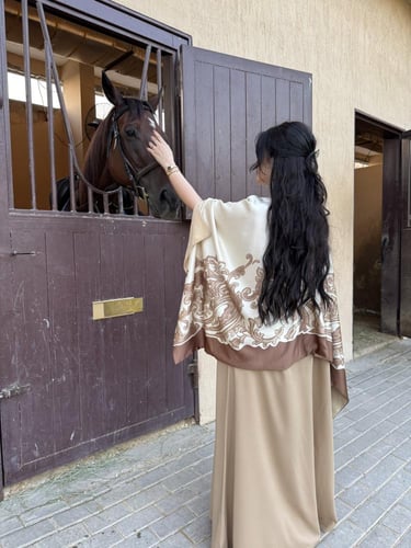 جلابيه حرير قطعتين