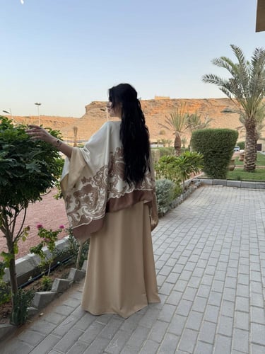 جلابيه حرير قطعتين