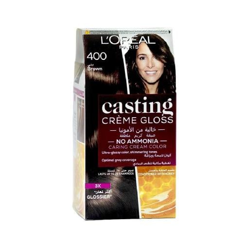 لوريال باريس كاستينج كريم جلوس صبغة شعر - 400 بني