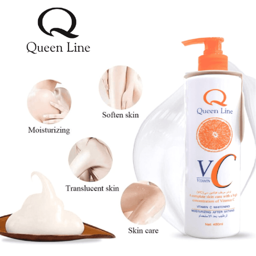 لوشن فيتامين سي لترطيب وتفتيح الجسم من كوين لاين 4...