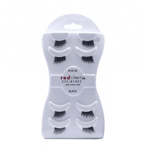 طقم رموش صناعية 4*1 ريد شيري - DS02