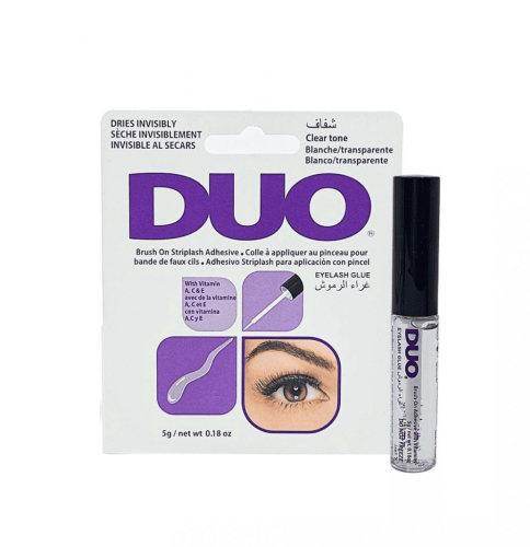 غراء رموش ديو ريشة لون شفاف