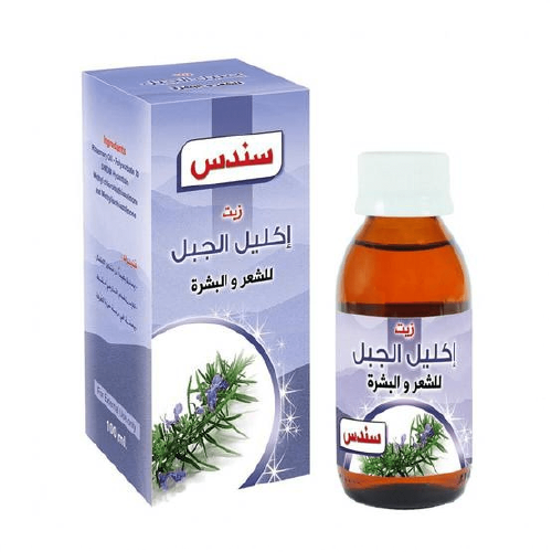 زيت اكليل الجبل للشعر والبشرة من سندس 100 مل