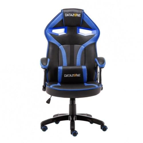 داتا زون كرسي ألعاب بجلد مريح ووسادة للظهر - أسود...