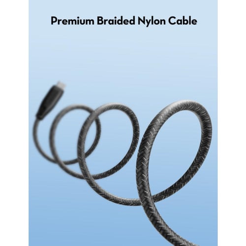 راف باور كابل Type-C إلى Type-C - شحن سريع - نايلو...