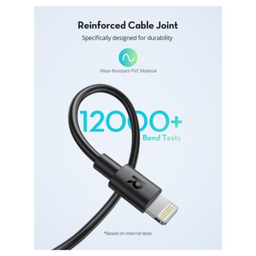 راف باور C89 كابل USB-A إلى Lightning - طول 1 متر...