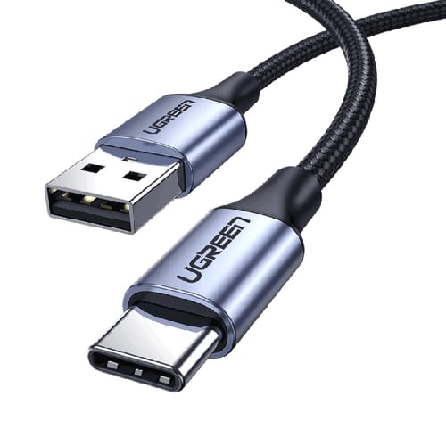 يو جرين كابل شاحن من USB إلى Type-C مضفر من الألوم...